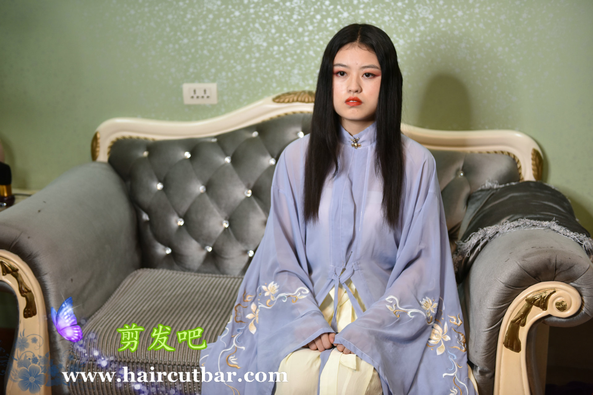 HB-BDV-130 - Pretty shy model get shaved & eyebrows shaved with ChunLi hair style 
